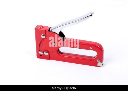 Construction stapler isolated on a white background Stock Photo
