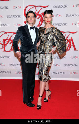 Zac Posen, Crystal Renn 2012 CFDA Fashion Awards held at Alice Tully Hall New York City, USA - 04.06.12 Stock Photo