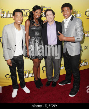 Tyler James Williams, Coco Jones, Gary Marsh and Trevor Jackson Disney's 'Let It Shine' Premiere held at The Directors Guild Of America Los Angeles, California - 05.06.12 Stock Photo