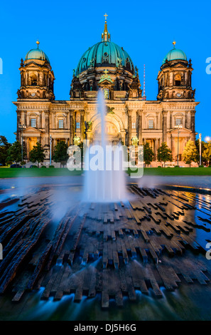 berliner dom (berlin cathedral) in berlin, germany, at dusk Stock Photo