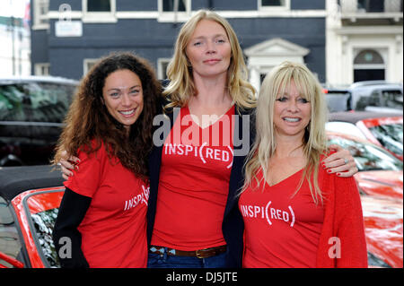 Jodie Kidd, Jo Wood, Lilly Becker The Cash & Rocket (RED) tour from London to Monte Carlo. The (RED) branded vintage and classic cars race leaves London today and ends in Monte Carlo on June 10, with stops in Paris and Milan. London, England - 07.06.12 Stock Photo