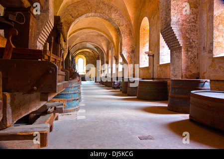 Wine cellar of Eberbach Abbey Stock Photo