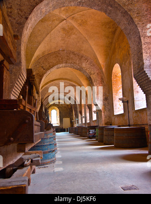 Wine cellar of Eberbach Abbey Stock Photo