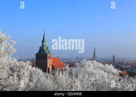 View from Kalkberg, Lueneburg, Lüneburg, Lower Saxony, Germany Stock Photo