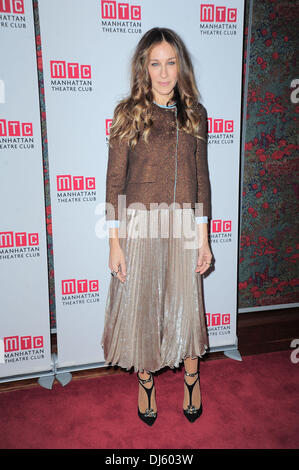 New York, USA. 21st Nov 2013. Sarah Jessica Parker arriving at the opening night party for the World Premiere of THE COMMONS OF PENSACOLA at the BRASSERIE 8 ½. (Christopher Childers/EXImages) Stock Photo
