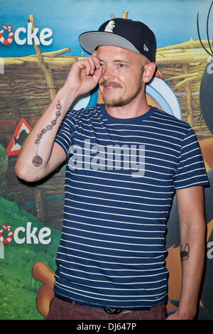 Jan Delay aka Jan Eissfeldt at the premiere of 'Der kleine Rabe Socke' at Streits Filmtheater movie theatre. Hamburg, Germany - 04.09.2012 Stock Photo