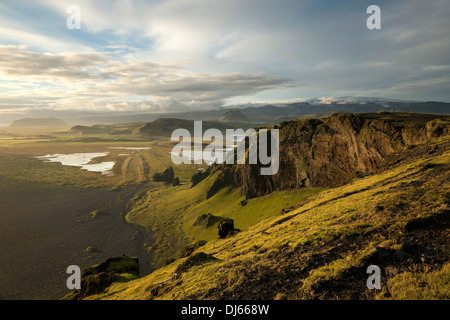 Cape Dyrholaey, view over South Coast, Iceland Stock Photo