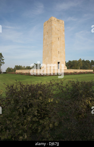 Portrait view of the American Monument of Blanc Mont Stock Photo