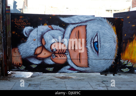 Alex Face painting, Hanbury Street, London, UK, E1 Stock Photo