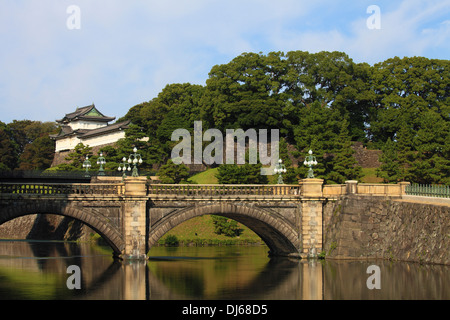Japan, Tokyo, Imperial Palace, Nijubashi Bridge, Stock Photo