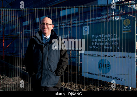 Jim Strang, Chief Executive of Parkhead Housing Association, is photographed in Parkhead Glasgow Stock Photo