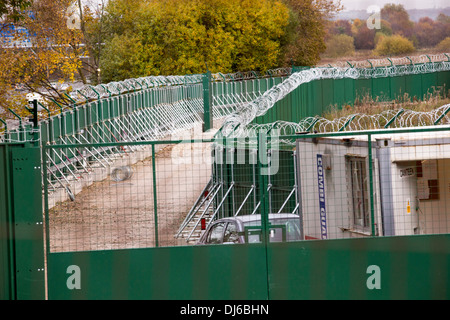 A site on Chat Moss in Manchester that has been given planning permission for fracking and coal bed methane mining, Manchester, Stock Photo