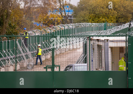 A site on Chat Moss in Manchester that has been given planning permission for fracking and coal bed methane mining, Manchester, Stock Photo