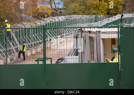 A site on Chat Moss in Manchester that has been given planning permission for fracking and coal bed methane mining, Manchester, Stock Photo