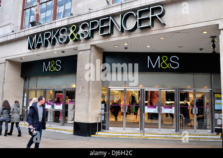 A view of Marks & Spencer store on  Oxford Street, London. Stock Photo