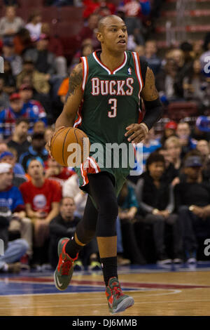 Philidelphia, PA, USA. 22nd Nov, 2013. Milwaukee Bucks point guard Nate ...