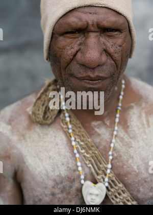 Asaro Mudmen Singsing Group, Daulo District, Eastern Highlands Province - Goroka Show Papua New Guinea Stock Photo