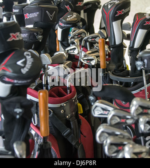 Adam Scott World champion Golfer portrait, profile and playing at Royal Melbourne golf club in the Handa World Cup with Day Stock Photo