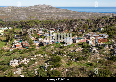 South Africa. African Township near Simon's Town. Stock Photo