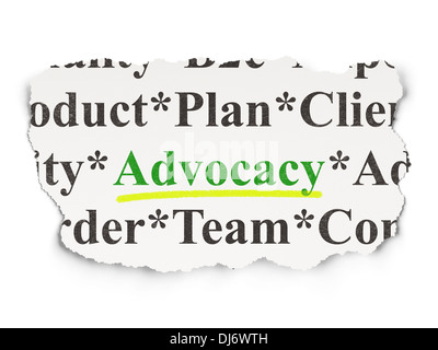 Law concept: Advocacy on Paper background Stock Photo