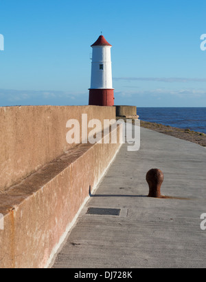 The pier and lighthouse Berwick upon Tweed, Northumberland, England, UK Stock Photo