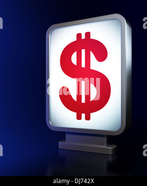 Currency concept: Dollar on billboard background Stock Photo