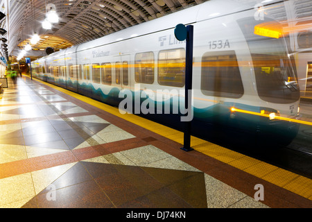 WASHINGTON - The underground Pioneer Square Station for Metro buses and Sound Transit trains in downtown Seattle. Stock Photo