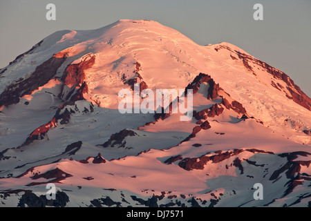 Early light on Mount Rainier from Shriner Peak, Mount Rainier National Park, Washington. Stock Photo