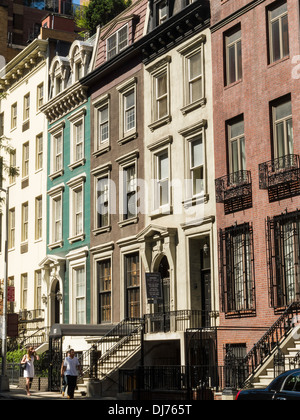 Brownstones on East 38th Street in Murray Hill, NYC Stock Photo