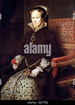 Mary Tudor, Queen of England, second wife of Felipe II Stock Photo