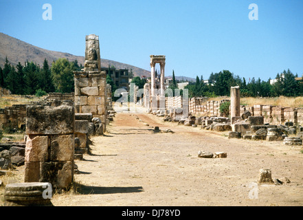 Anjar Lebanon Roman Ruins Built in 8th Century Umayyads in Roman Style by Calif Malik Stock Photo