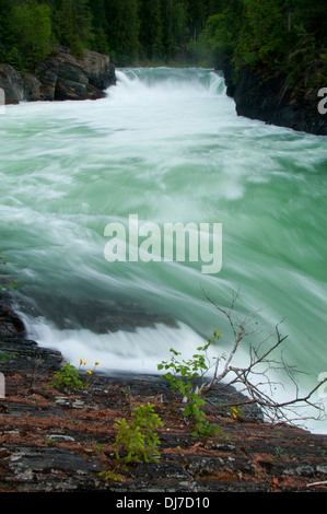 Overlander Falls, Mt Robson Provincial Park, British Columbia, Canada Stock Photo