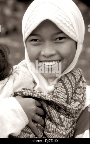 teenage girl in Bandung, Java, Indonesia Stock Photo