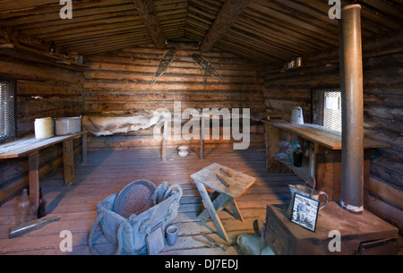 The Log Cabin Of Jack London Dawson Yukon Territory Canada Stock