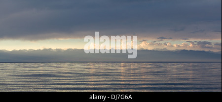 Lake Issyk-Kul. Panorama. Stock Photo