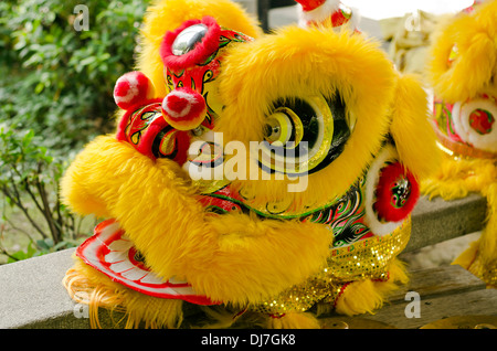 Lion dance, Zumiao ancestral temple ,Foshan Guangzhou Stock Photo