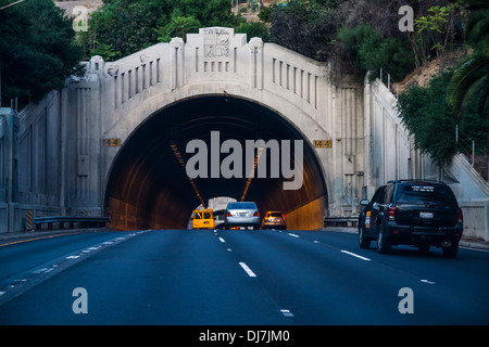 Tunnels on the 110 freeway near Dodger Stadium in Los Angeles ...