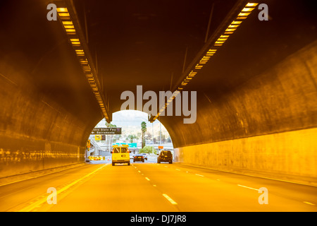 Tunnels on the 110 freeway near Dodger Stadium in Los Angeles ...