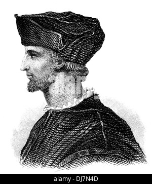 François Rabelais, about 1494 - 1553, a prose-writer of the French Renaissance, Stock Photo