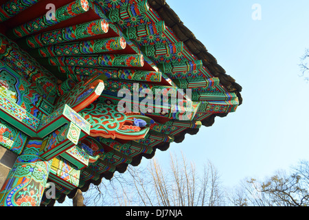 a bottom design of korean traditional roof Stock Photo