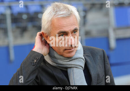 Hamburg, Germany. 24th Nov, 2013. Hamburg's head coach Bert van Marwijk prior to the German Bundesliga match between Hamburger SV and Hannover 96 at Imtech Arena in Hamburg, Germany, 24 November 2013. Photo: PETER STEFFEN (ATTENTION: Due to the accreditation guidelines, the DFL only permits the publication and utilisation of up to 15 pictures per match on the internet and in online media during the match.)/dpa/Alamy Live News Stock Photo