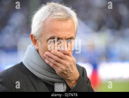 Hamburg, Germany. 24th Nov, 2013. Hamburg's head coach Bert van Marwijk prior to the German Bundesliga match between Hamburger SV and Hannover 96 at Imtech Arena in Hamburg, Germany, 24 November 2013. Photo: PETER STEFFEN (ATTENTION: Due to the accreditation guidelines, the DFL only permits the publication and utilisation of up to 15 pictures per match on the internet and in online media during the match.)/dpa/Alamy Live News Stock Photo