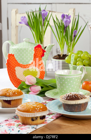 Gray tea set Stock Photo