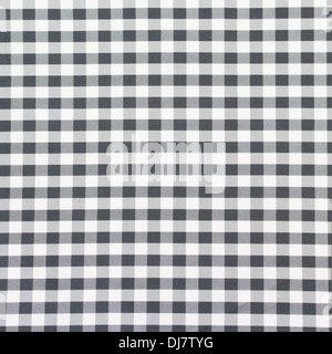 checkered fabric closeup , tablecloth texture Stock Photo