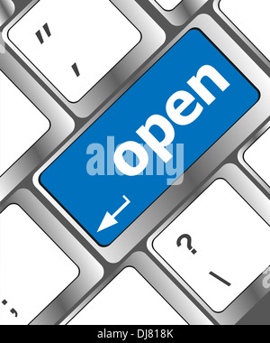 open button on the computer keyboard Stock Photo - Alamy