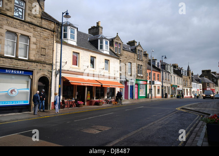 High street shops in Selkirk, Scottish Borders Scotland UK Stock Photo