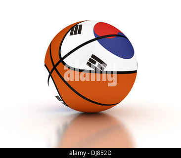 South Korean Basketball Team (High Resolation computer generated image) Stock Photo