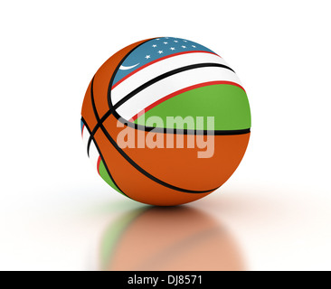 Uzbekistan Basketball Team (High Resolution computer generated image) Stock Photo