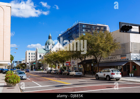 East Twigg Street in downtown Tampa, Florida, USA Stock Photo