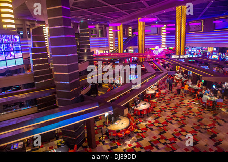 The interior of Planet Hollywood hotel and Casino in Las Vegas. Stock Photo